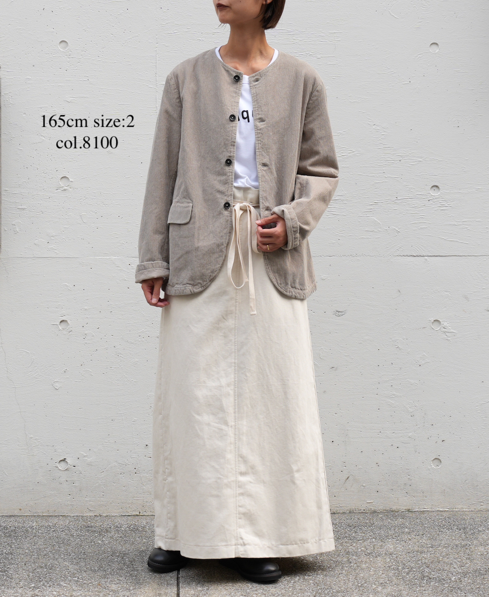 GNAM2363 (スカート) 9.5oz COTTON / LINEN DENIM LONG WRAP SKIRT