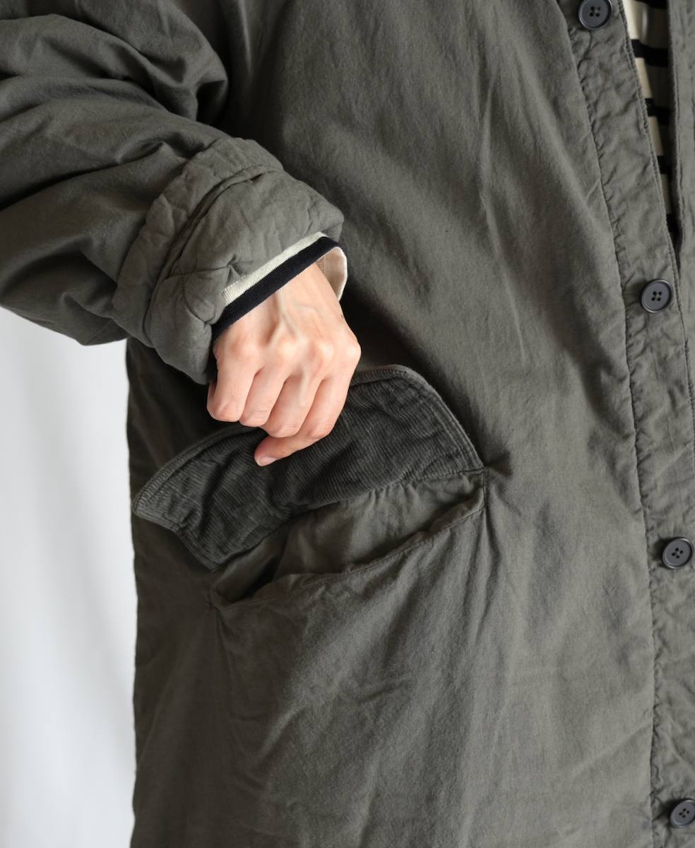 MDSH2364D (コート) 40'S POPLIN QUILTED LINING REGULAR COLLAR COAT