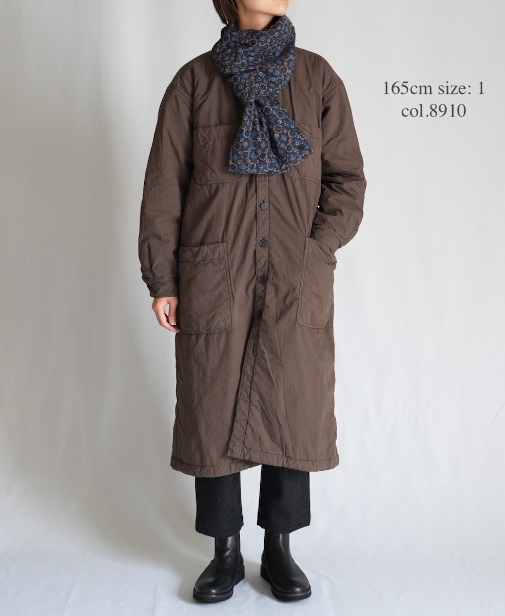 MDSH2362D (コート) 40'S POPLIN QUILTED LINING 4 POCKET LONG JACKET