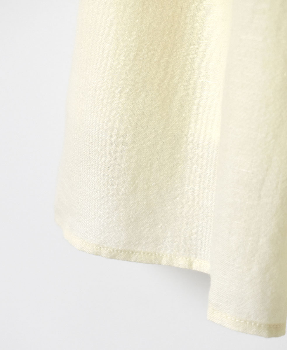 INSL23703(スカート) WOOL/LINEN PLAIN GATHERD SKIRT