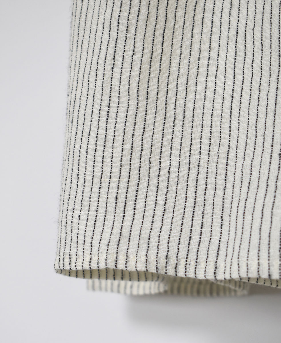 INSL23713 (スカート) WOOL/LINEN SMALL CHECK & STRIPE GATHERED SKIRT