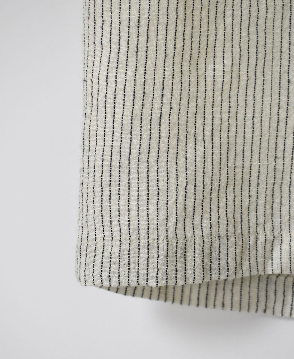 INSL22616 (パンツ) WOOL/LINEN SMALL CHECK & STRIPE EASY PANTS