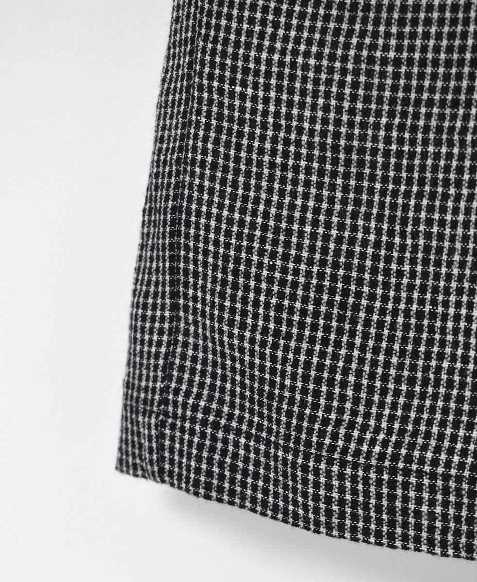 INSL22616 (パンツ) WOOL/LINEN SMALL CHECK & STRIPE EASY PANTS