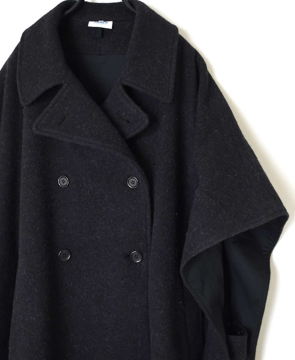 PNAM2351 (ケープ) MELTON DOUBLE BREASTED CAPE