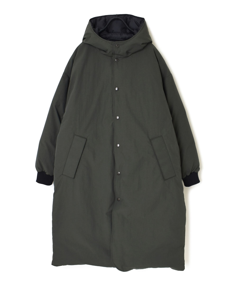 NAM2256R (コート) NYLON / COTTON REVERSIBLE DOWN SNAP FRONT HOODED COAT