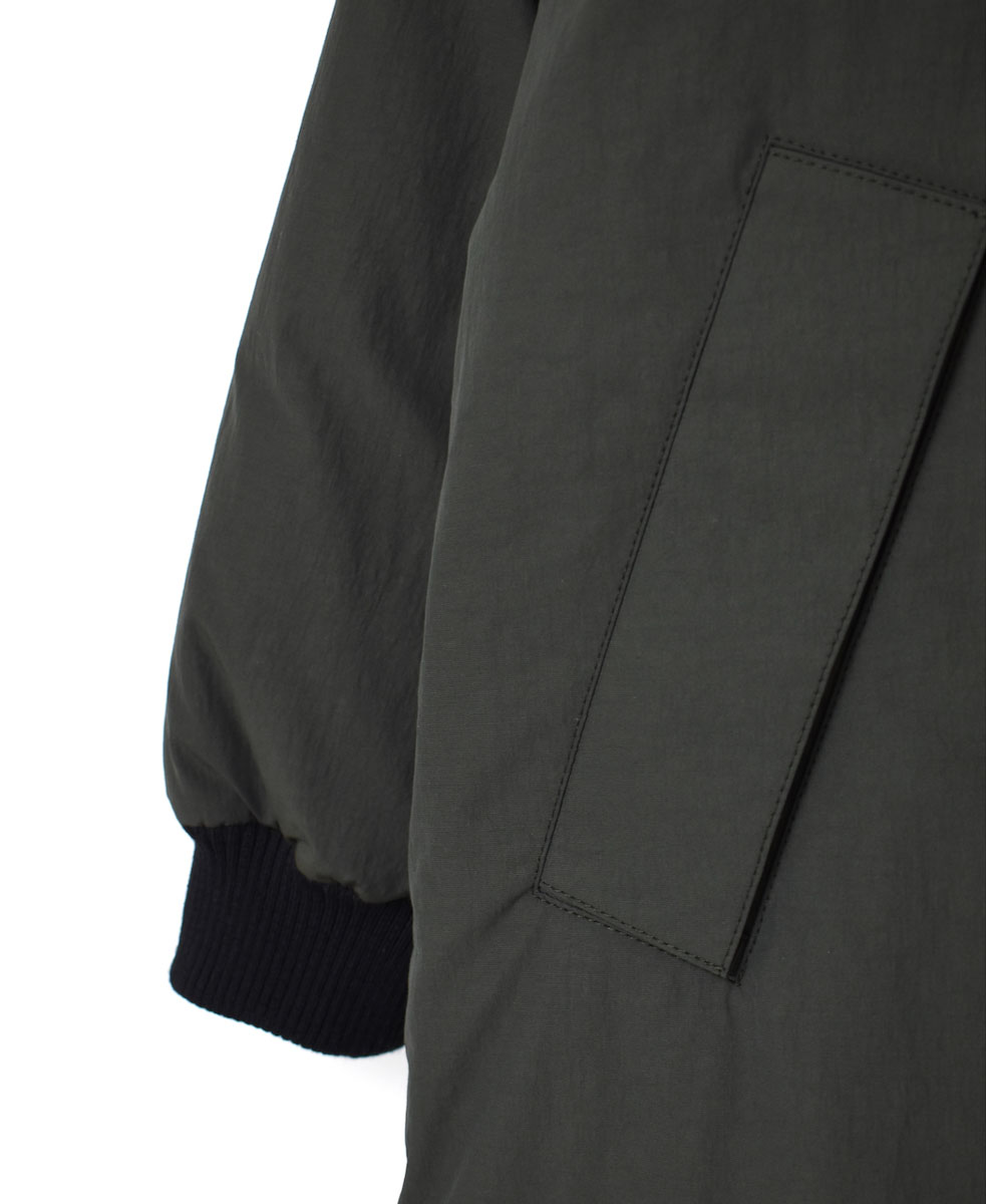 NAM2256R (コート) NYLON / COTTON REVERSIBLE DOWN SNAP FRONT HOODED COAT