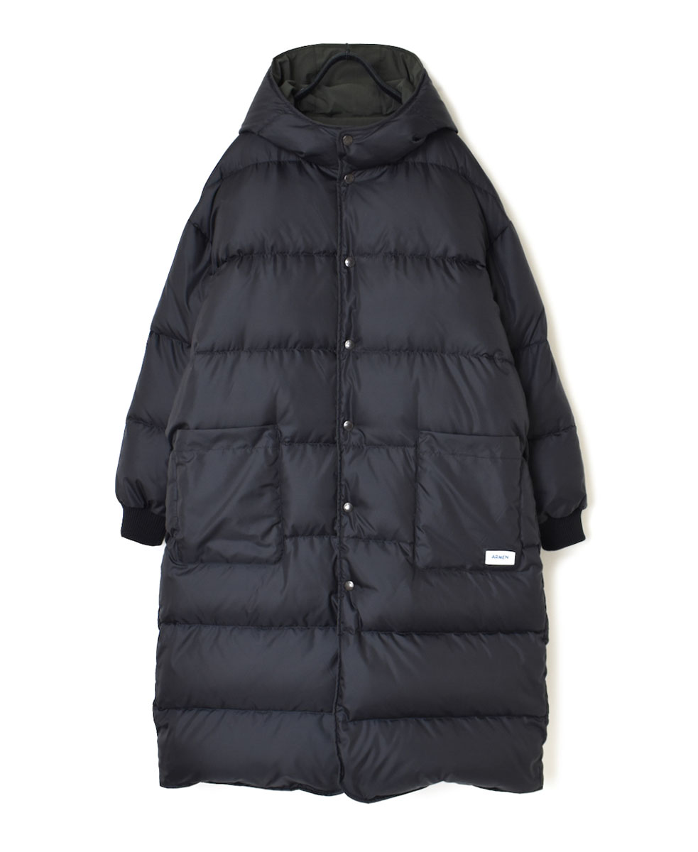 NAM2256R (コート) NYLON / COTTON REVERSIBLE DOWN SNAP FRONT HOODED COAT
