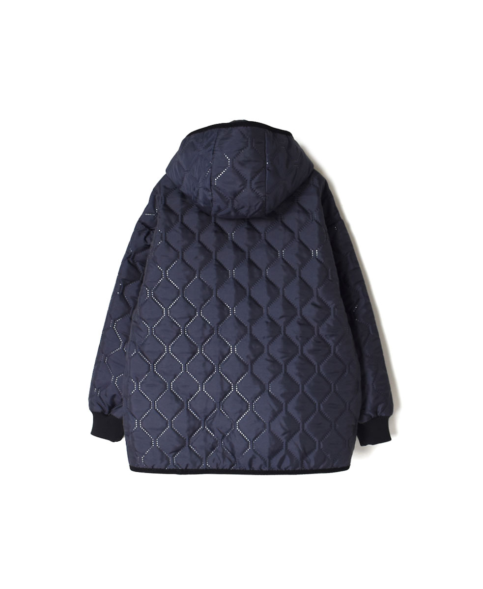NAM2153PP (ジャケット) POLY×POLY HEAT QUILT OVERSIZED HOODED JACKET WITH RIBBED CUFF
