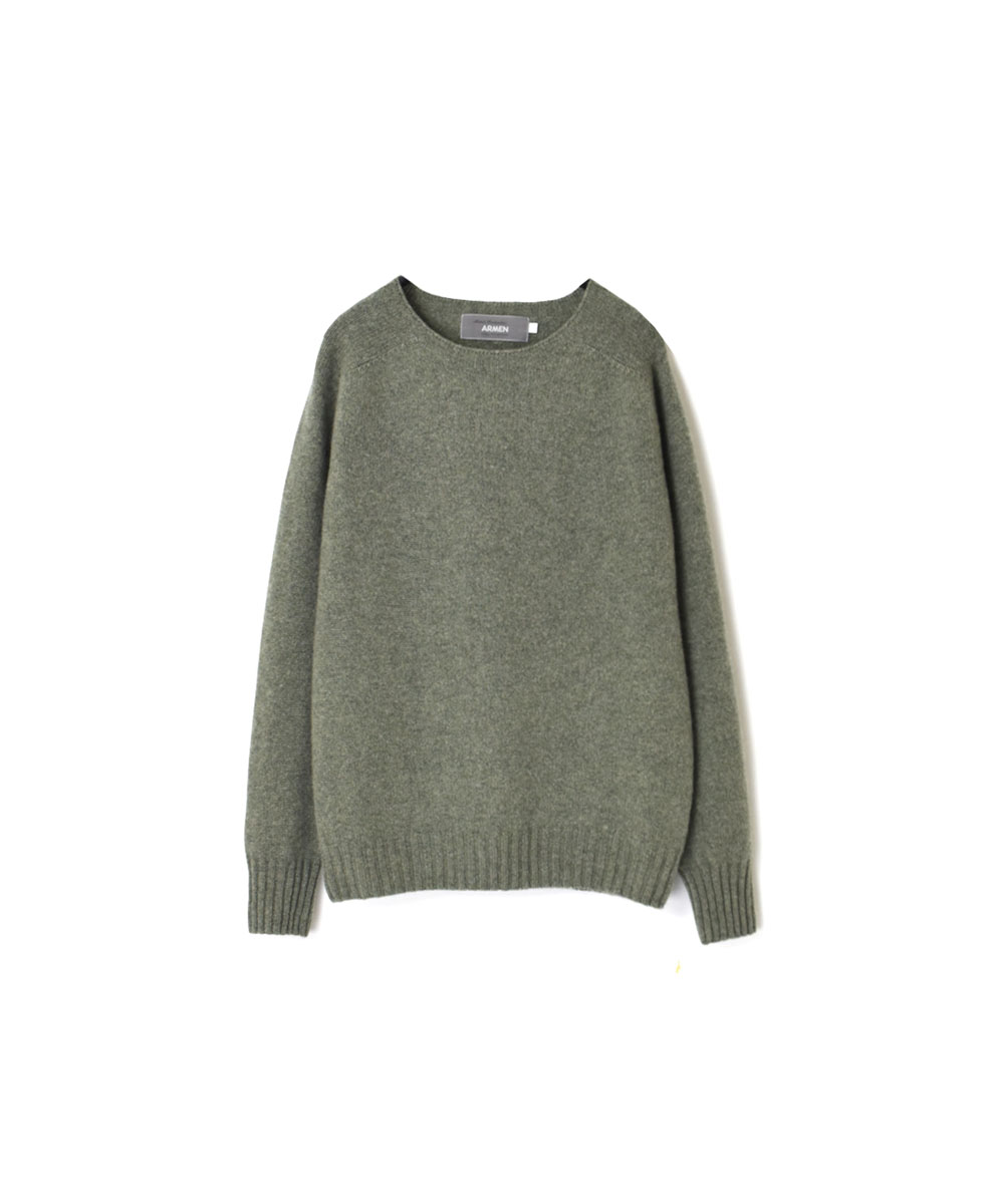 JNAMP1451 (ニット) GEELONG LAMBSWOOL CREW NECK SADDLE SHOULDER P/O