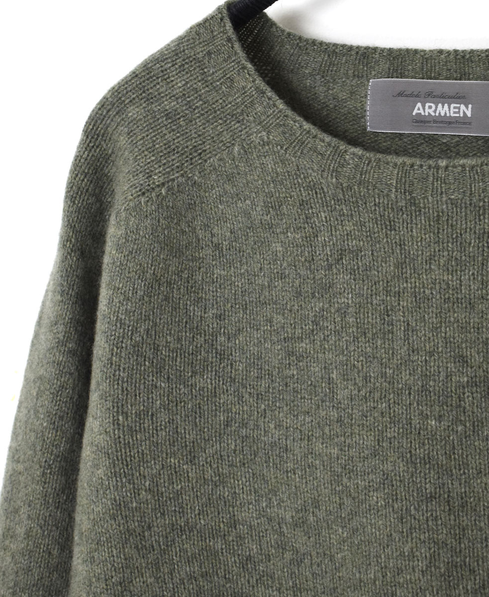 JNAMP1451 (ニット) GEELONG LAMBSWOOL CREW NECK SADDLE SHOULDER P/O