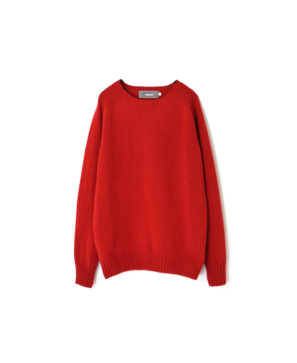 JNAMP1451 (ニット) GEELONG LAMBSWOOL CREW NECK SADDLE SHOULDER P/O