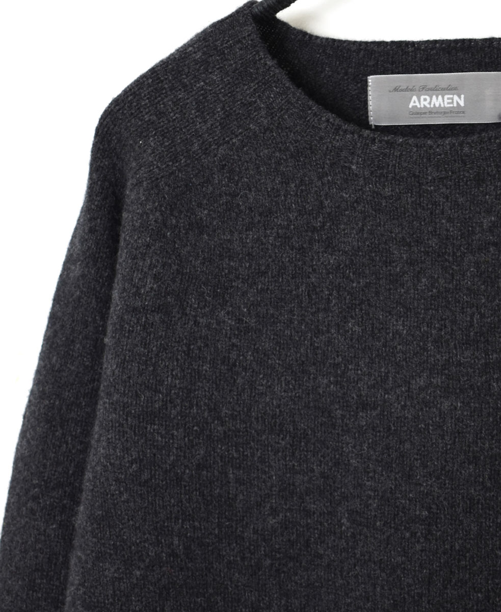 JNAMP1451 (ニット) GEELONG LAMBSWOOL CREW NECK SADDLE SHOULDER P/O