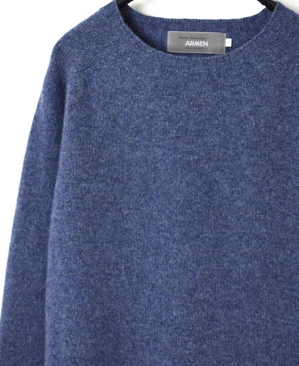 JNAMP1451 (ニット) GEELONG LAMBSWOOL CREW NECK SADDLE SHOULDER P/O