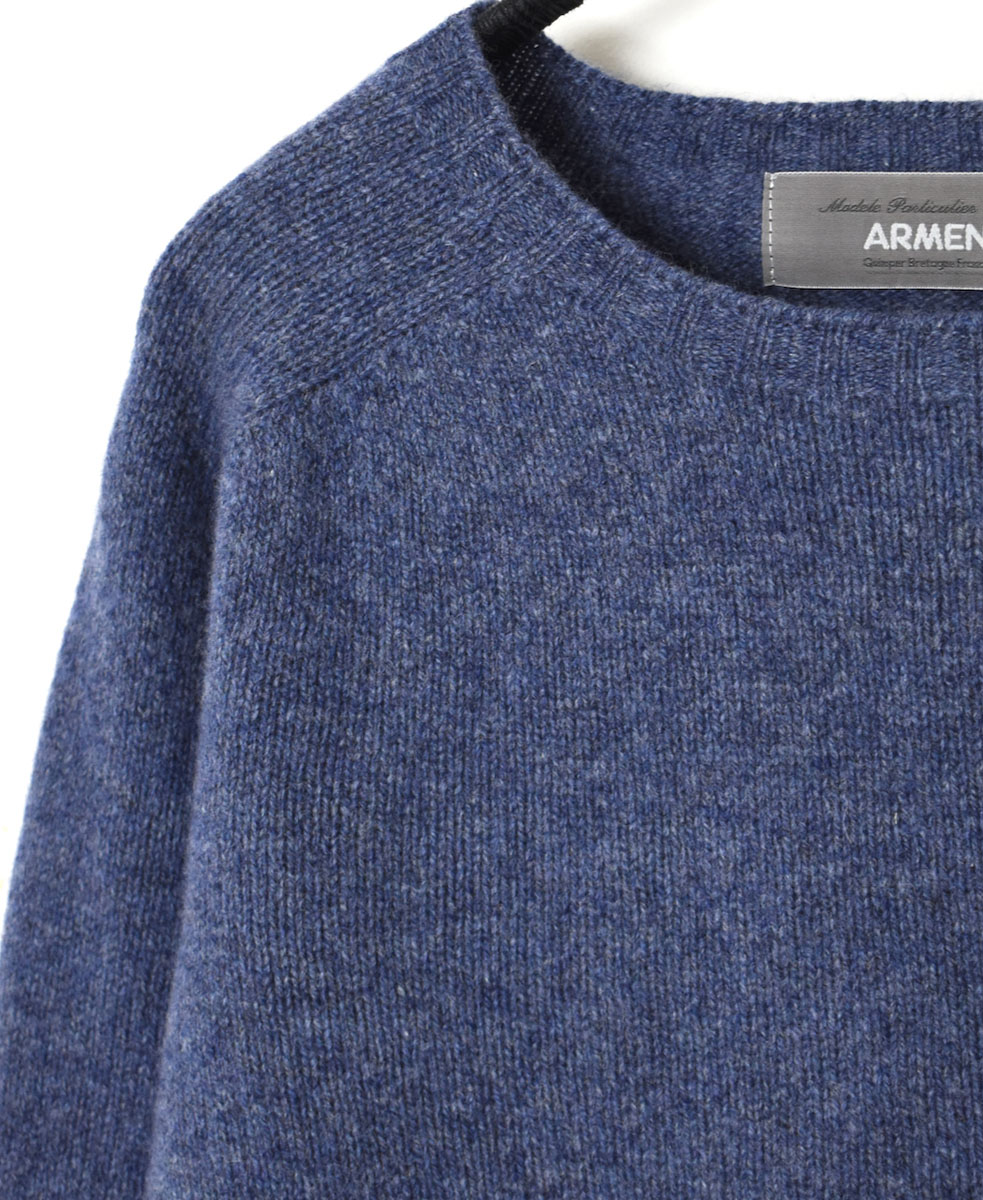 JNAMP1451 (ニット) GEELONG LAMBSWOOL CREW NECK SADDLE SHOULDER P/O