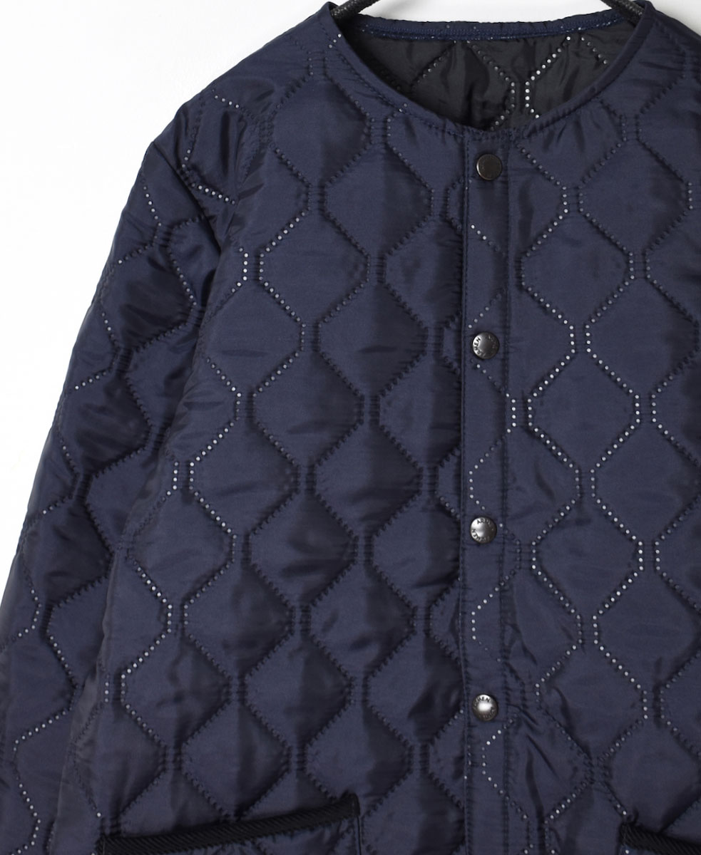 ●NAM2151PP (ジャケット) POLY×POLY HEAT QUILT NO COLLAR JACKET WITH RIBBED CUFF