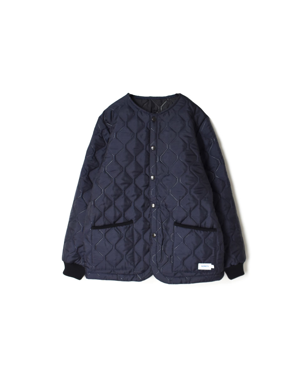 NAM2151PP (ジャケット) POLY×POLY HEAT QUILT NO COLLAR JACKET WITH RIBBED CUFF