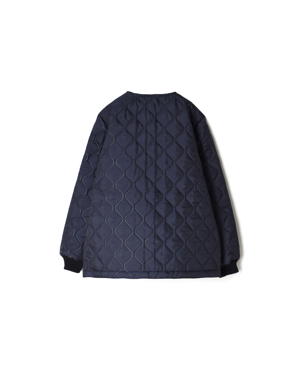 NAM2151PP (ジャケット) POLY×POLY HEAT QUILT NO COLLAR JACKET WITH RIBBED CUFF