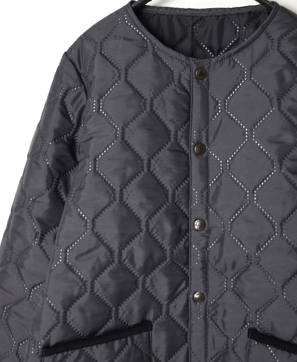 ●NAM2151PP (ジャケット) POLY×POLY HEAT QUILT NO COLLAR JACKET WITH RIBBED CUFF