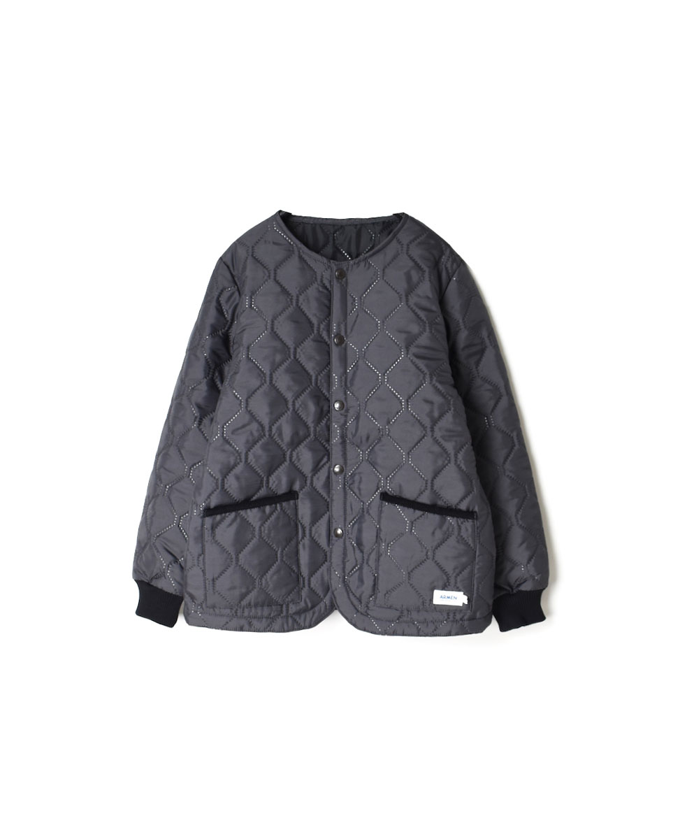 NAM2151PP (ジャケット) POLY×POLY HEAT QUILT NO COLLAR JACKET WITH RIBBED CUFF