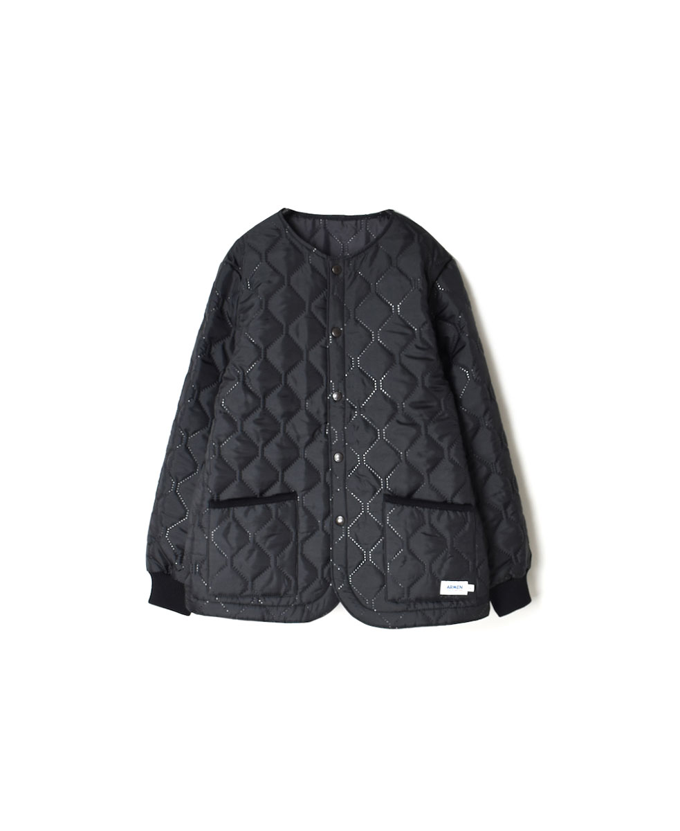 NAM2151PP (ジャケット) POLY×POLY HEAT QUILT NO COLLAR JACKET WITH RIBBED CUFF