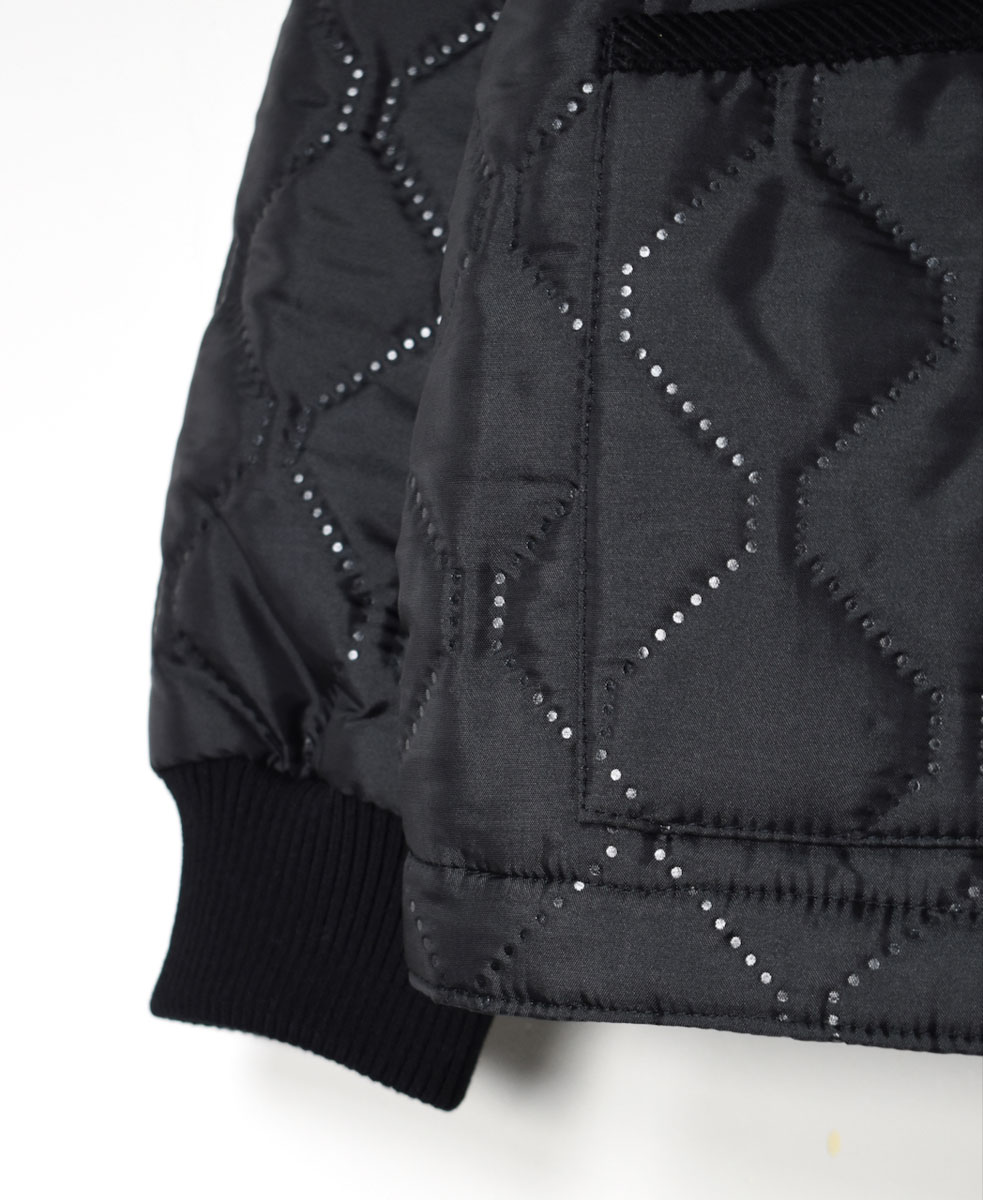 NAM2151PP (ジャケット) POLY×POLY HEAT QUILT NO COLLAR JACKET WITH RIBBED CUFF