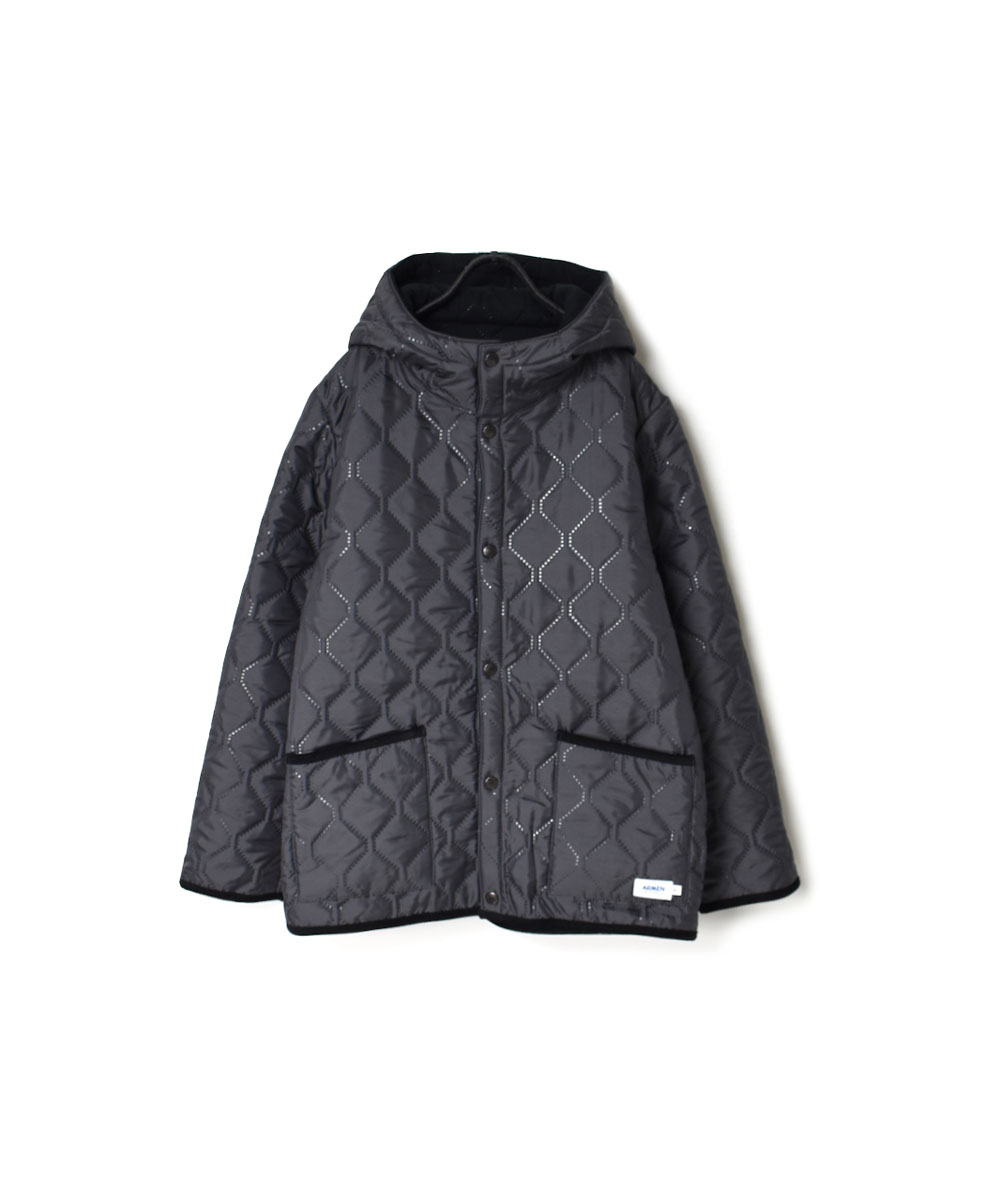 NAM1752 (ジャケット) POLYxFLEECE HEAT QUILT REVERSIBLE HIGH COLLAR HOODED JACKET