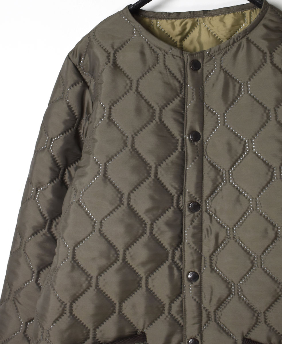 NAM2152PP (コート) POLY×POLY HEAT QUILT NO COLLAR COAT WITH RIBBED CUFF