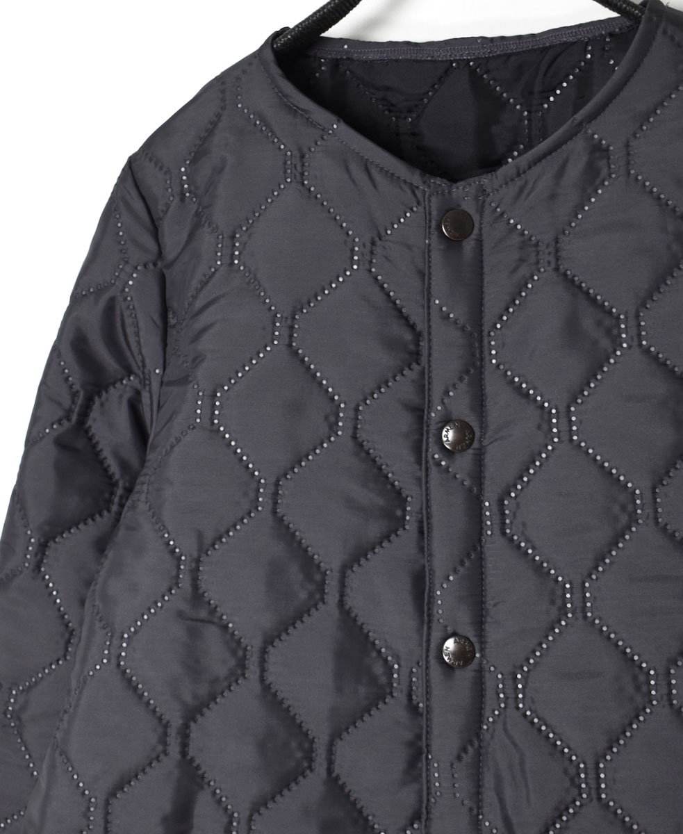 NAM2152PP (コート) POLY×POLY HEAT QUILT NO COLLAR COAT WITH RIBBED CUFF