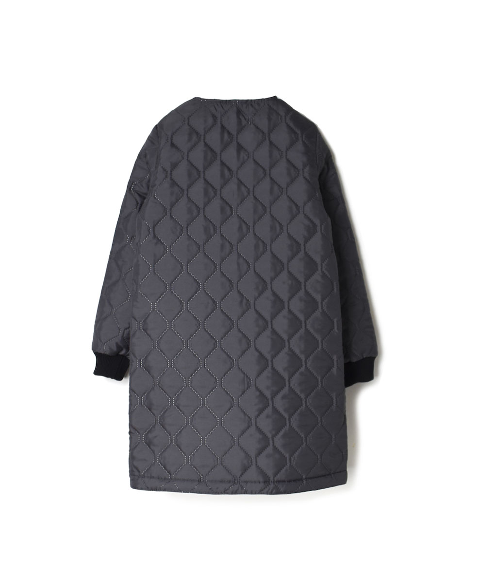NAM2152PP (コート) POLY×POLY HEAT QUILT NO COLLAR COAT WITH RIBBED CUFF