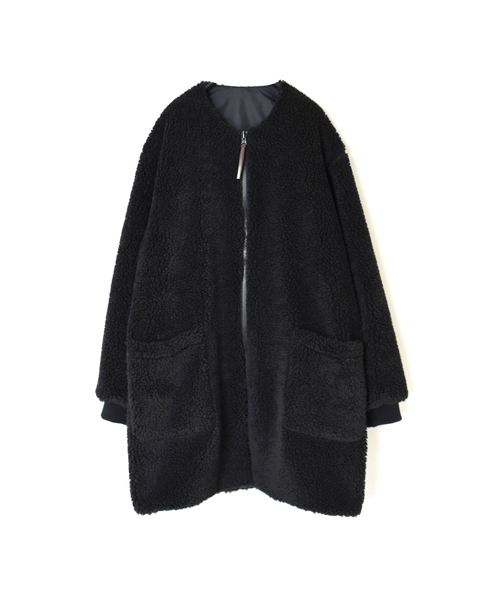 ADNAM2364 (コート) FLEECE ZIP-UP REVERSIBLE NO COLLAR COAT