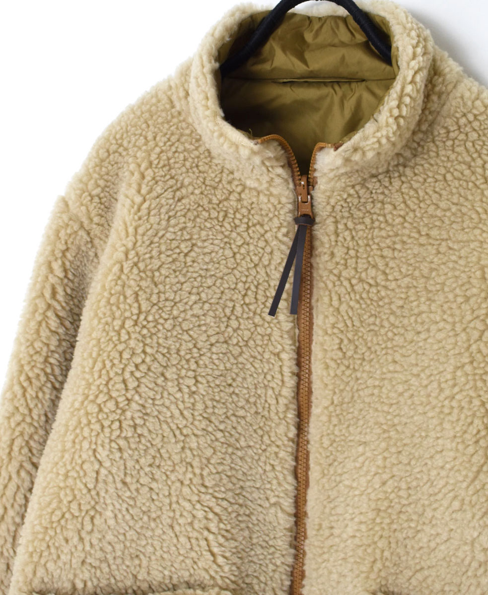 ADNAM2363 (ジャケット) FLEECE ZIP-UP REVERSIBLE HIGH NECK JACKET