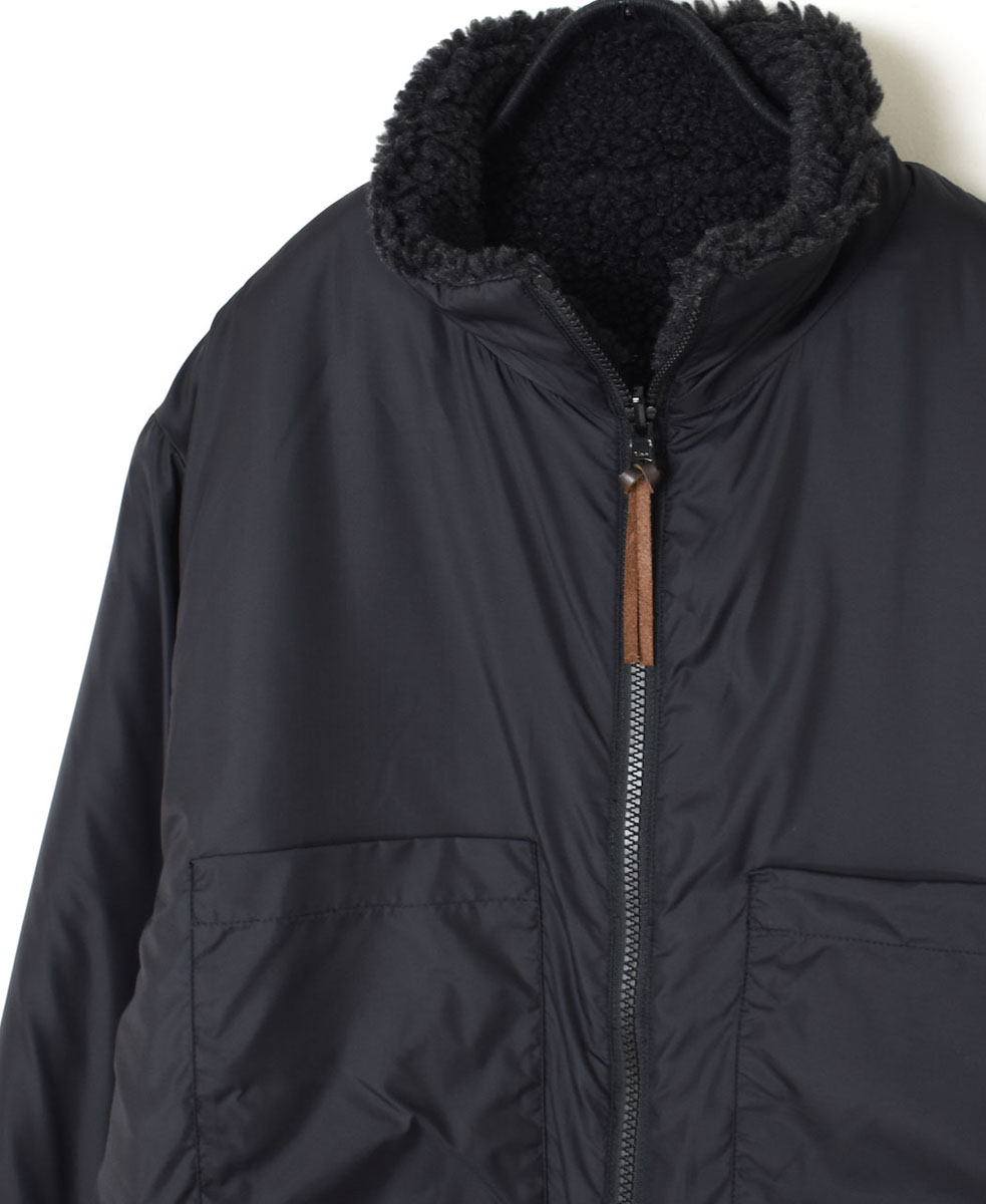 ADNAM2363 (ジャケット) FLEECE ZIP-UP REVERSIBLE HIGH NECK JACKET