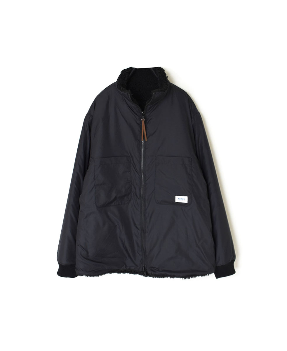 ADNAM2363 (ジャケット) FLEECE ZIP-UP REVERSIBLE HIGH NECK JACKET