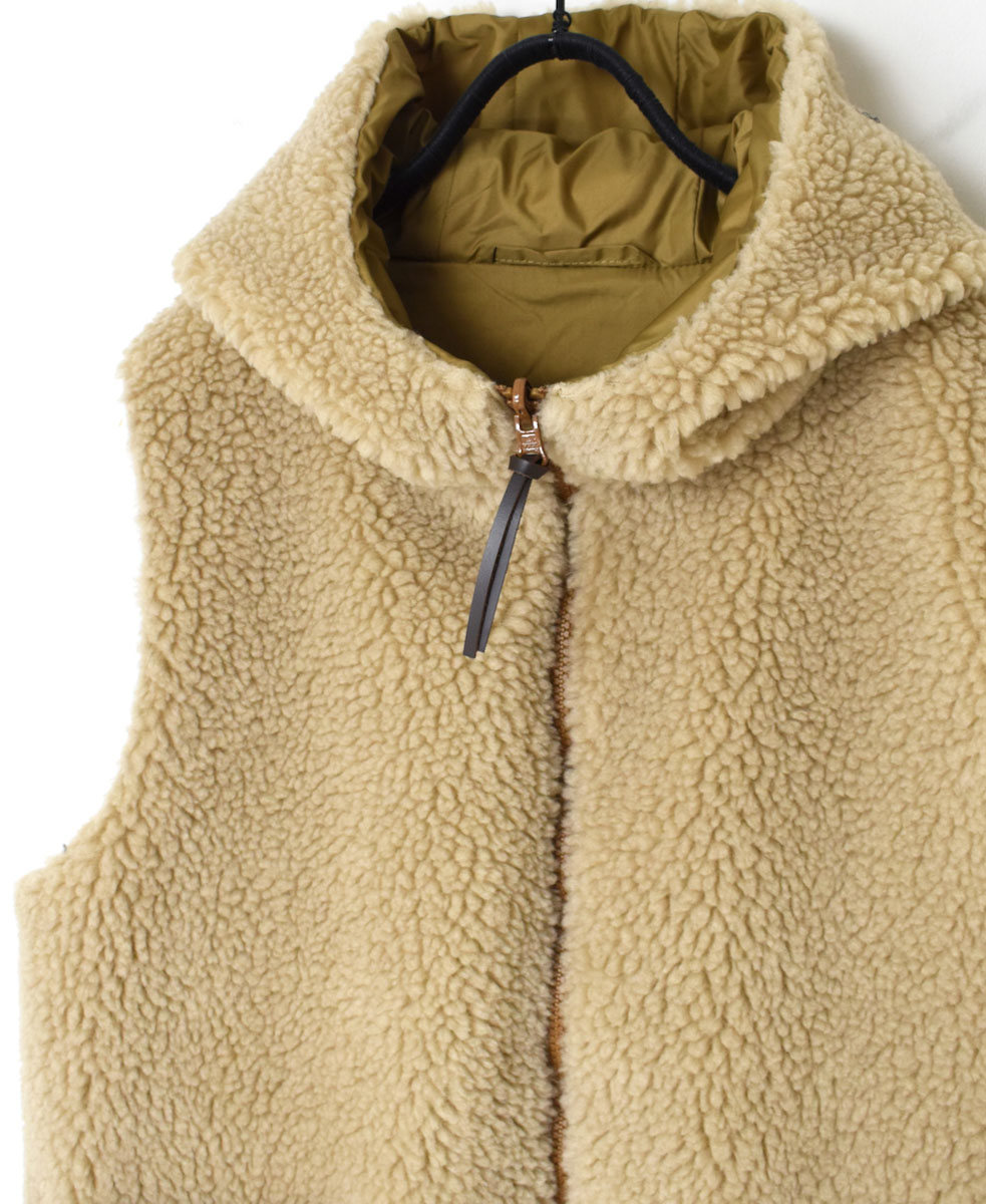 ADNAM2362 (ベスト) FLEECE ZIP-UP REVERSIBLE HOODED VEST