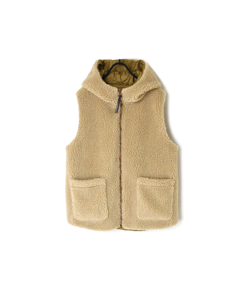 ADNAM2362 (ベスト) FLEECE ZIP-UP REVERSIBLE HOODED VEST