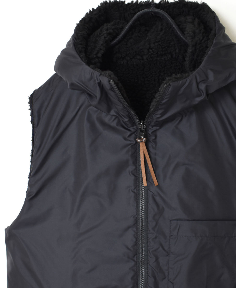ADNAM2362 (ベスト) FLEECE ZIP-UP REVERSIBLE HOODED VEST