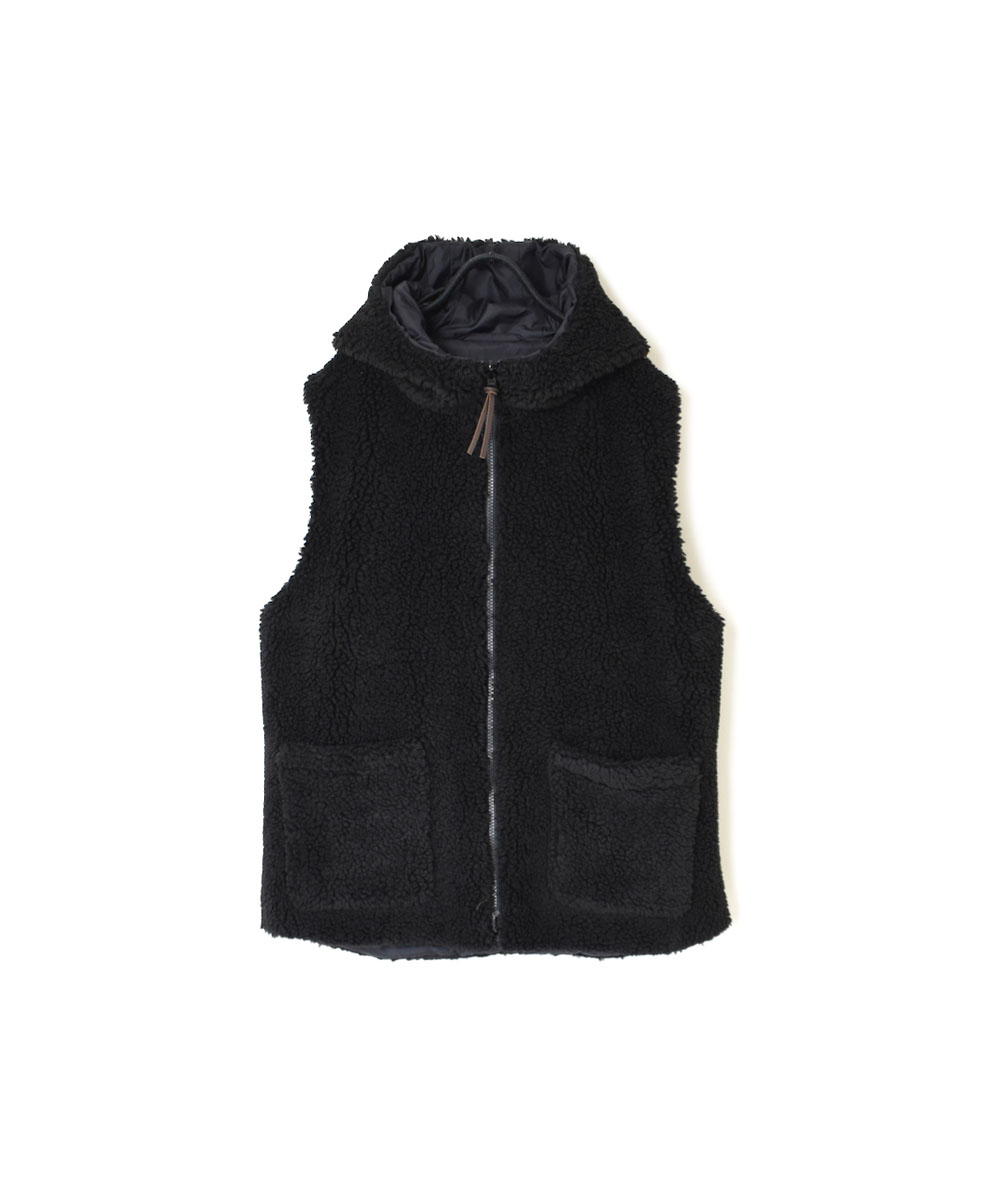 ADNAM2362 (ベスト) FLEECE ZIP-UP REVERSIBLE HOODED VEST