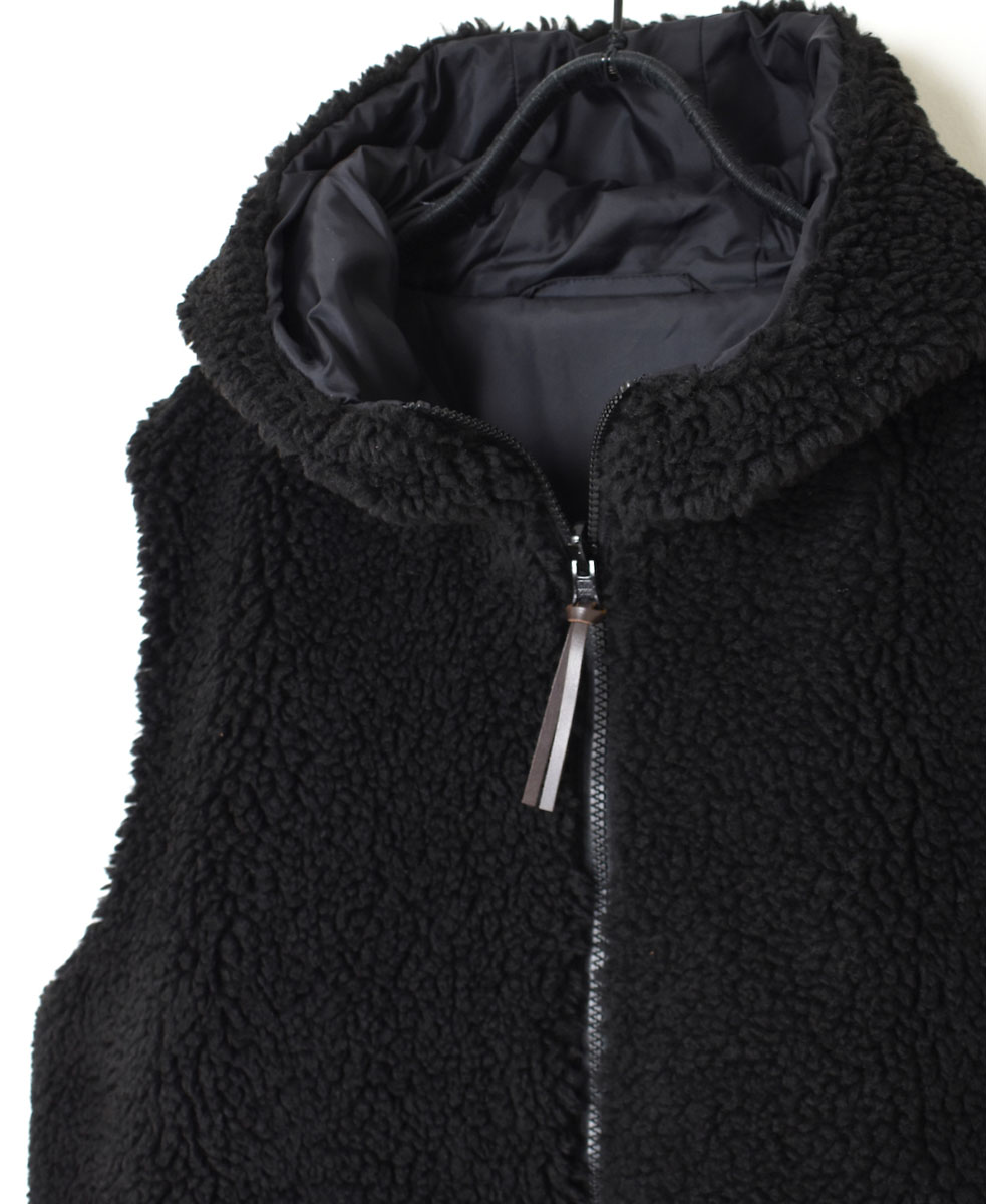 ADNAM2362 (ベスト) FLEECE ZIP-UP REVERSIBLE HOODED VEST
