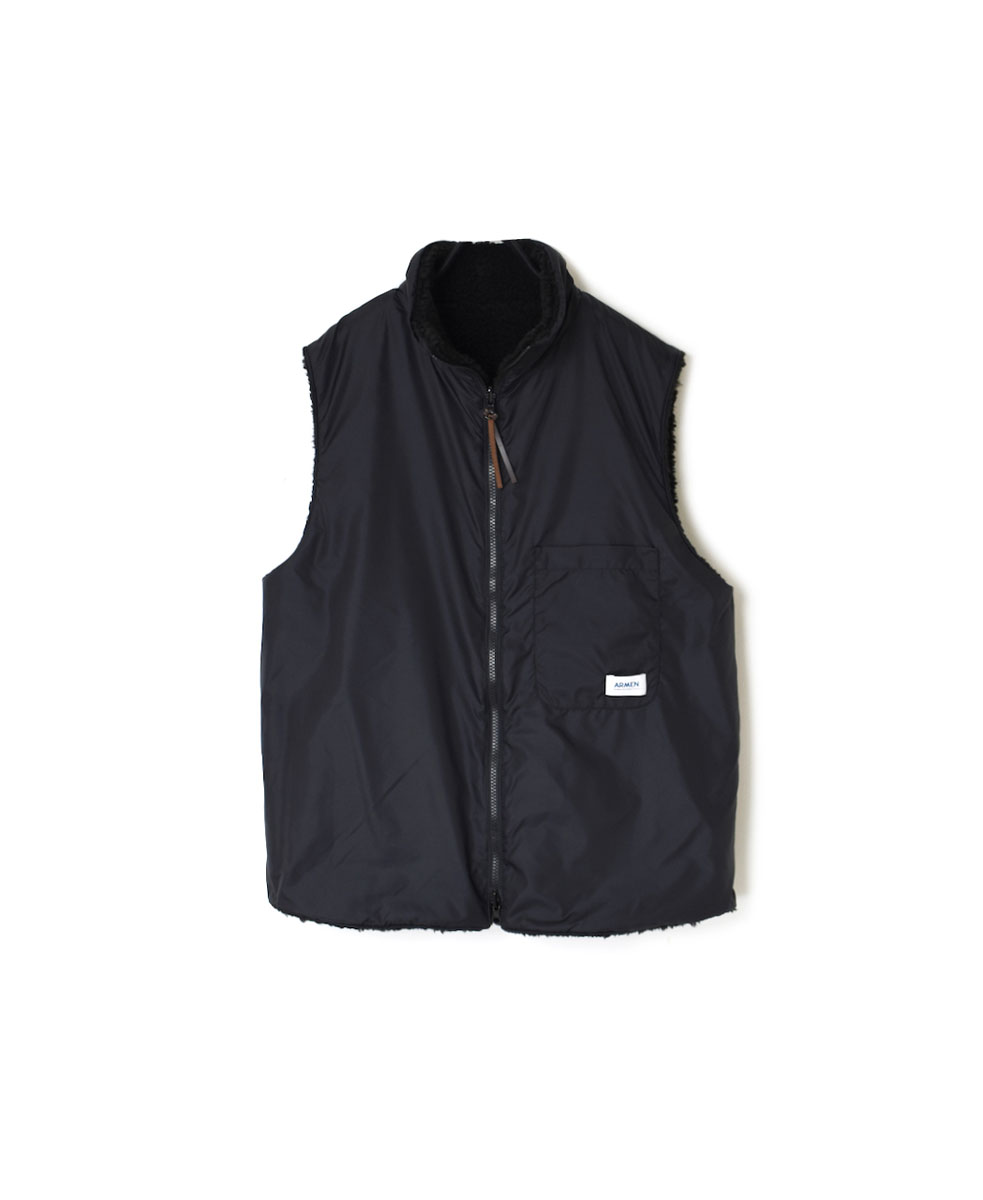 ADNAM2361 (ベスト) FLEECE ZIP-UP REVERSIBLE HIGH NECK VEST