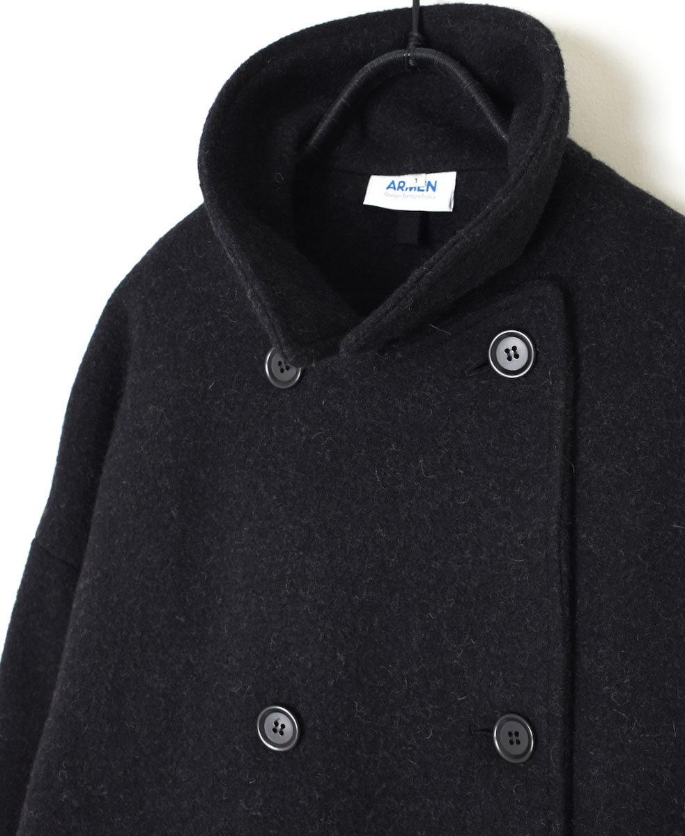 PNAM2352 (コート) MELTON OVER-SIZED PEA COAT WITH LINING