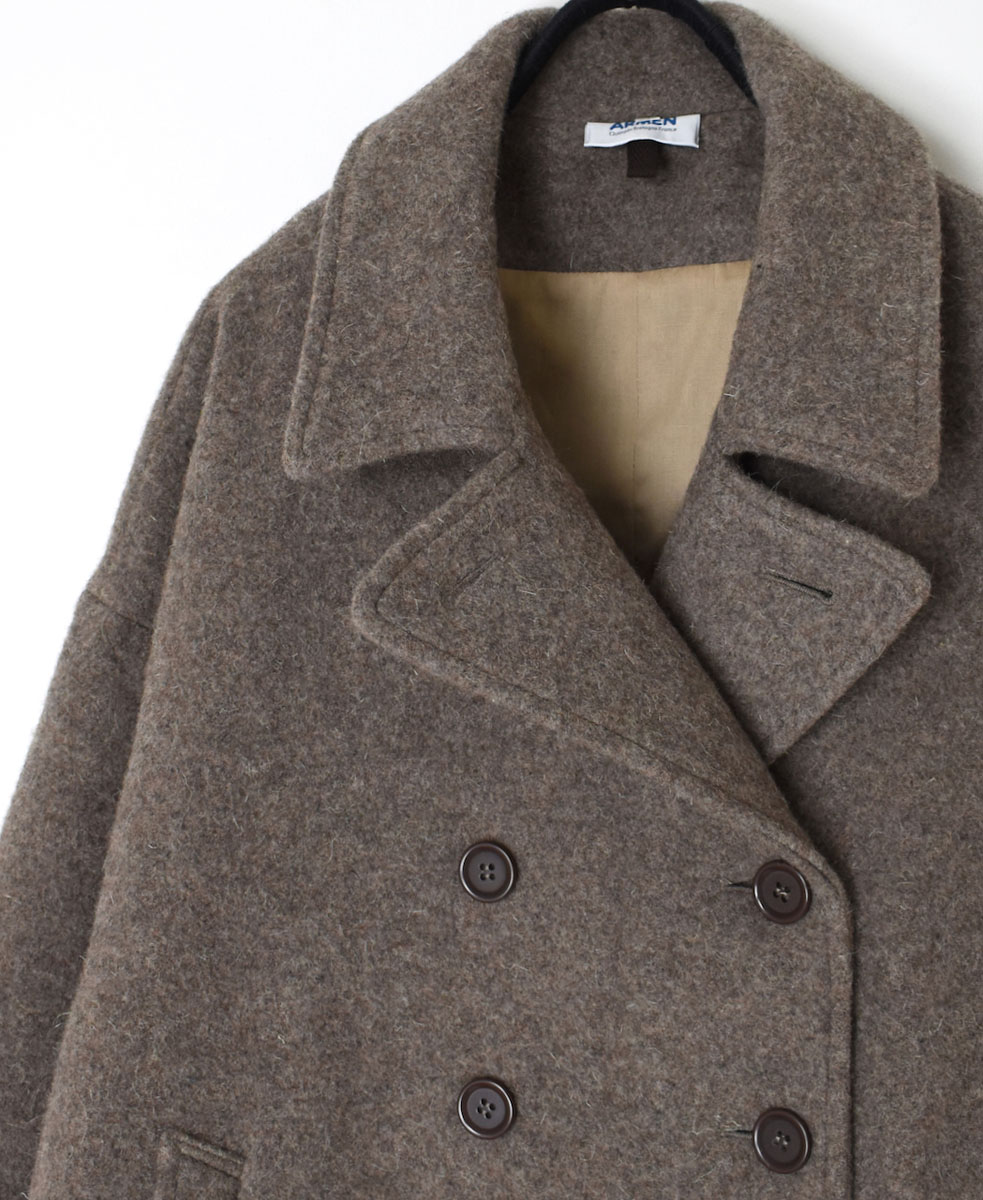 PNAM2352 (コート) MELTON OVER-SIZED PEA COAT WITH LINING