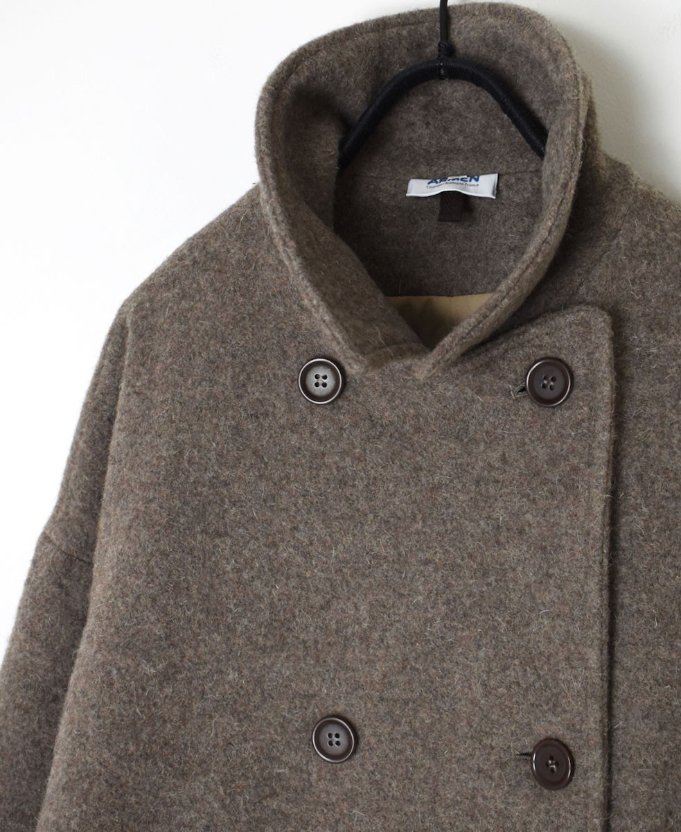 PNAM2352 (コート) MELTON OVER-SIZED PEA COAT WITH LINING
