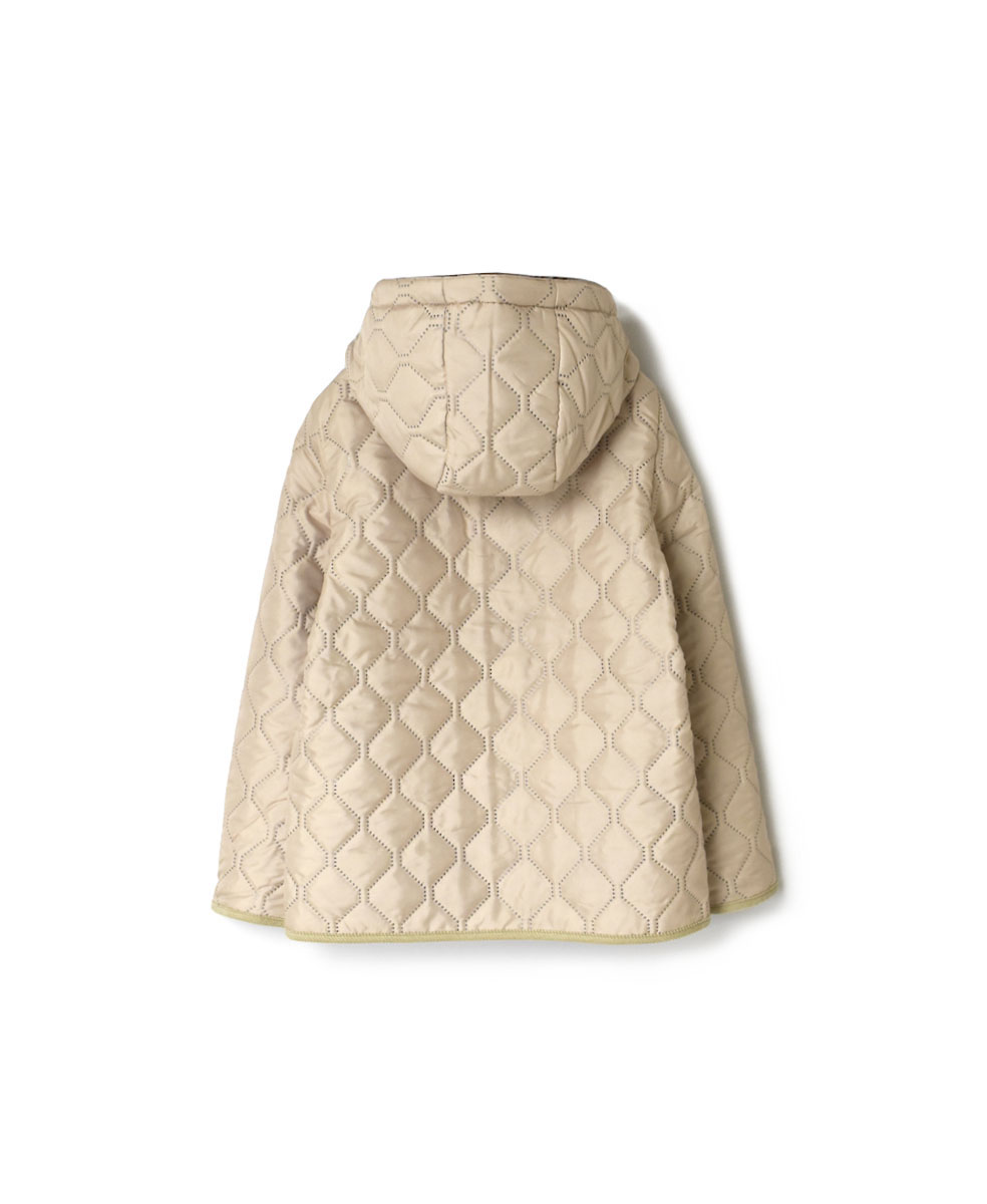 NAM1752 (ジャケット) POLYxFLEECE HEAT QUILT REVERSIBLE HIGH COLLAR HOODED JACKET