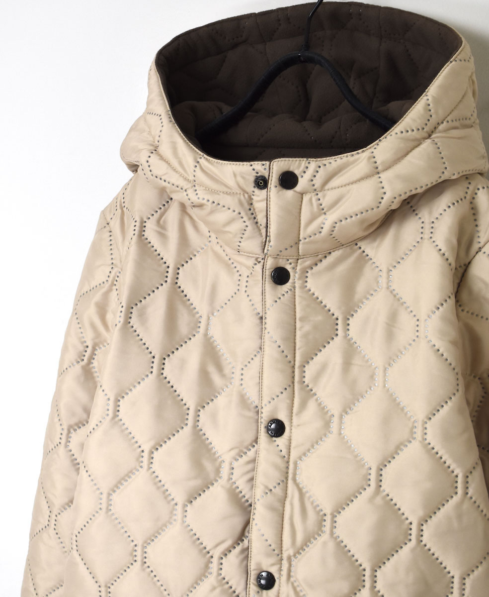 NAM1752 (ジャケット) POLYxFLEECE HEAT QUILT REVERSIBLE HIGH COLLAR HOODED JACKET