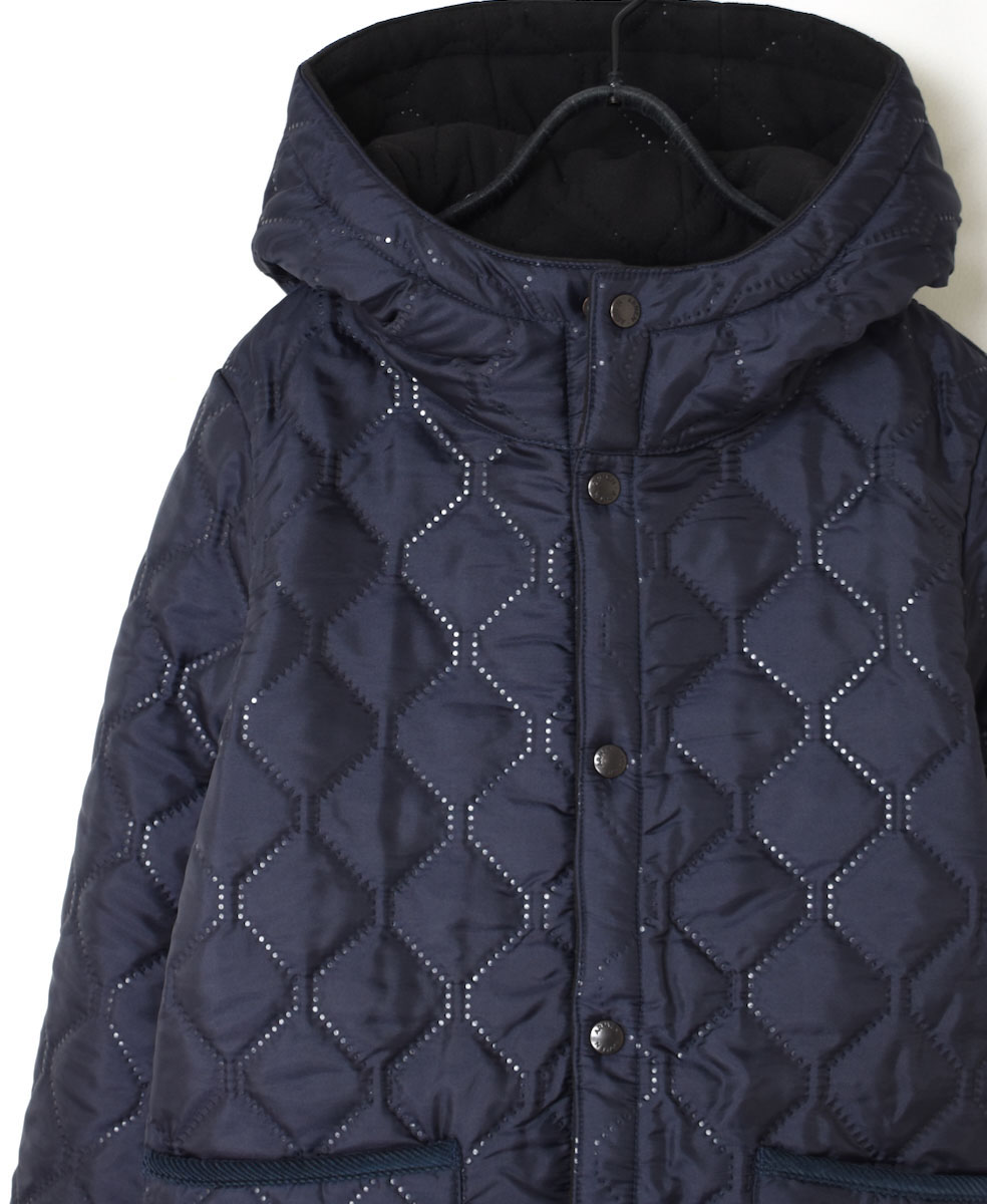 NAM1752 (ジャケット) POLYxFLEECE HEAT QUILT REVERSIBLE HIGH COLLAR HOODED JACKET