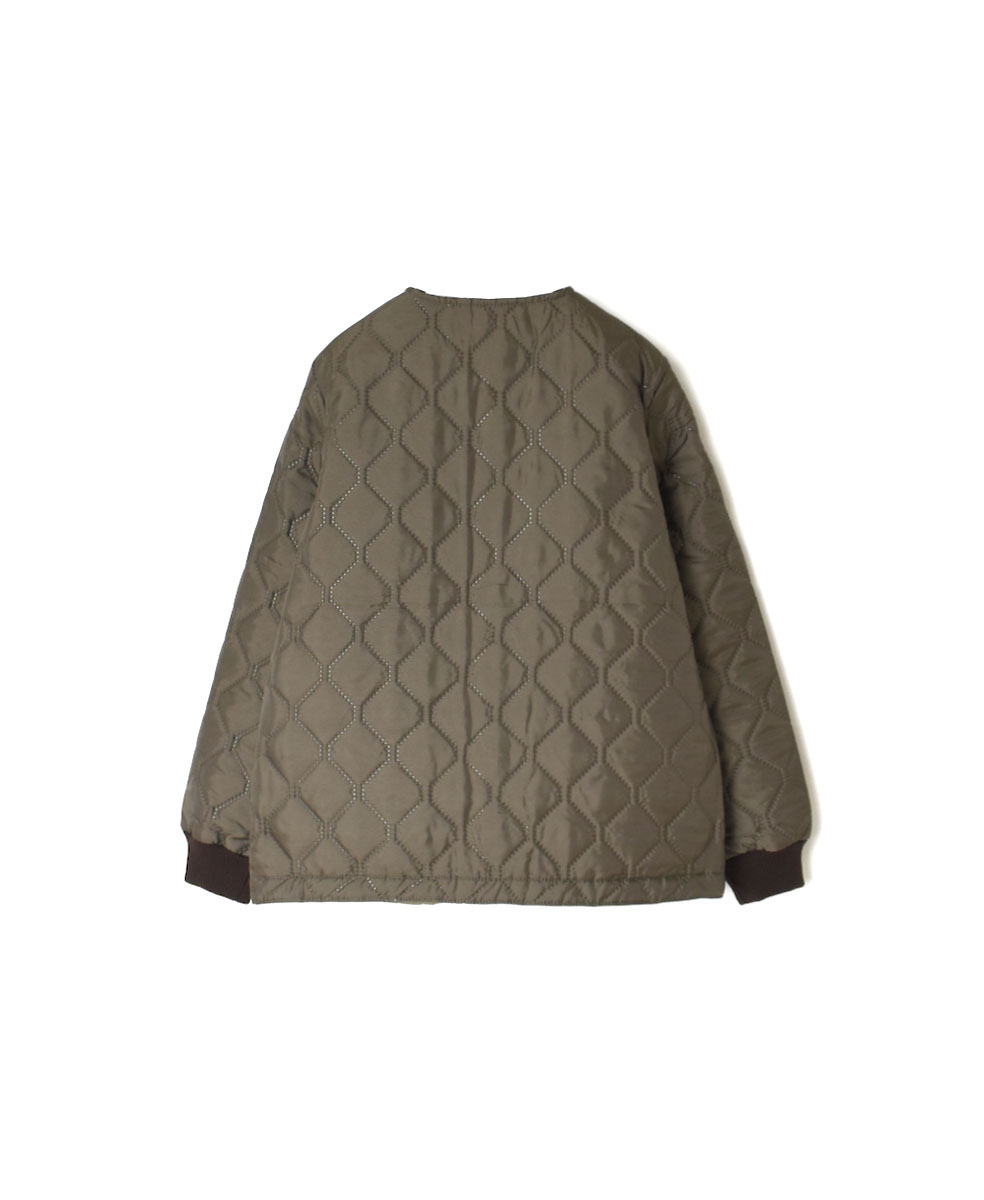 NAM2151PP (ジャケット) POLY×POLY HEAT QUILT NO COLLAR JACKET WITH RIBBED CUFF