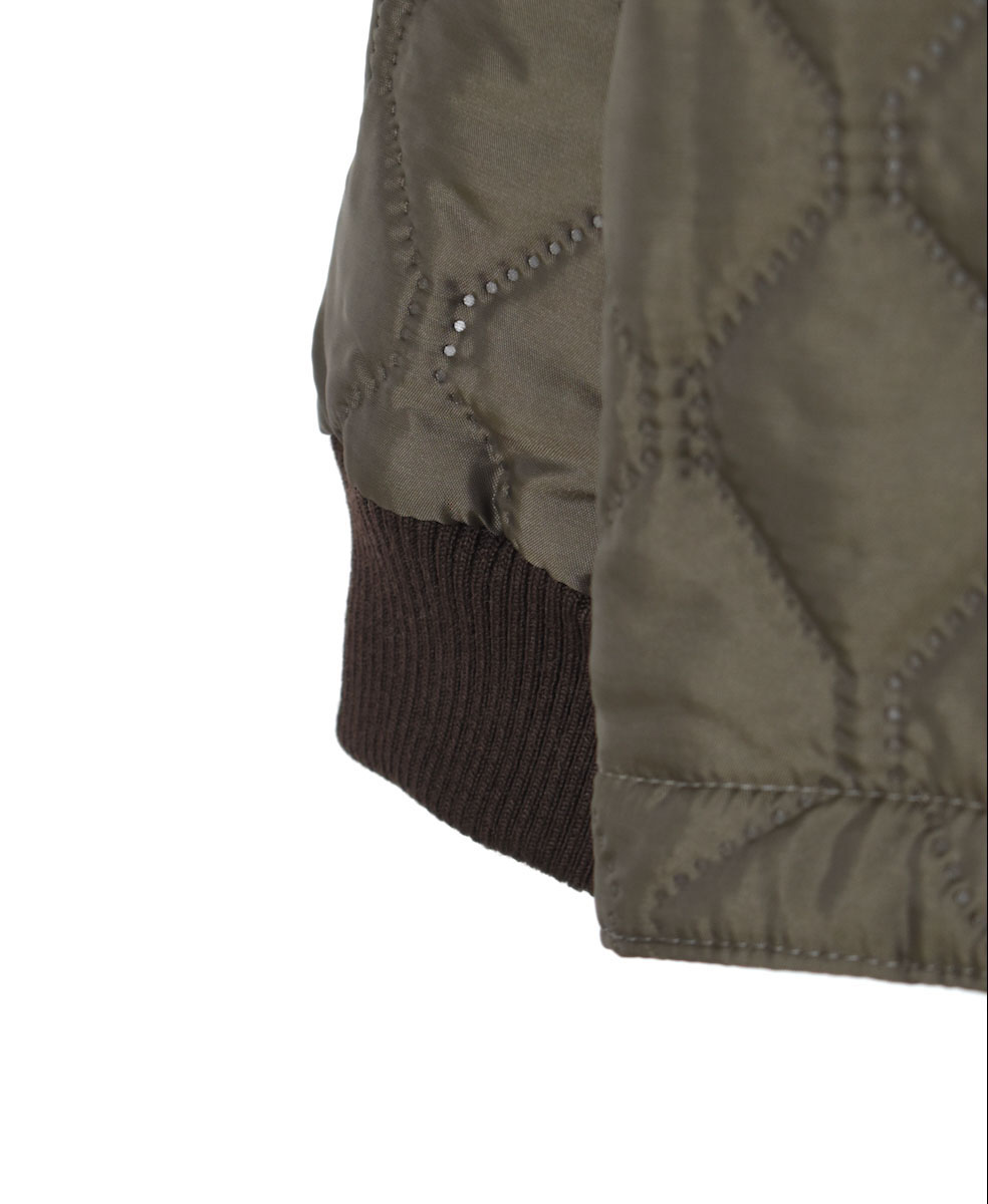 NAM2151PP (ジャケット) POLY×POLY HEAT QUILT NO COLLAR JACKET WITH RIBBED CUFF