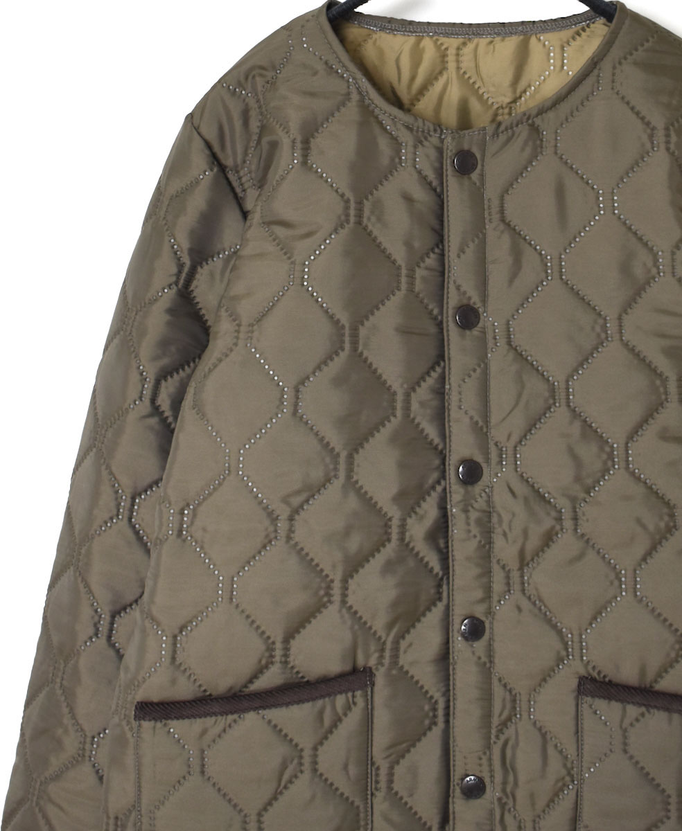 NAM2151PP (ジャケット) POLY×POLY HEAT QUILT NO COLLAR JACKET WITH RIBBED CUFF