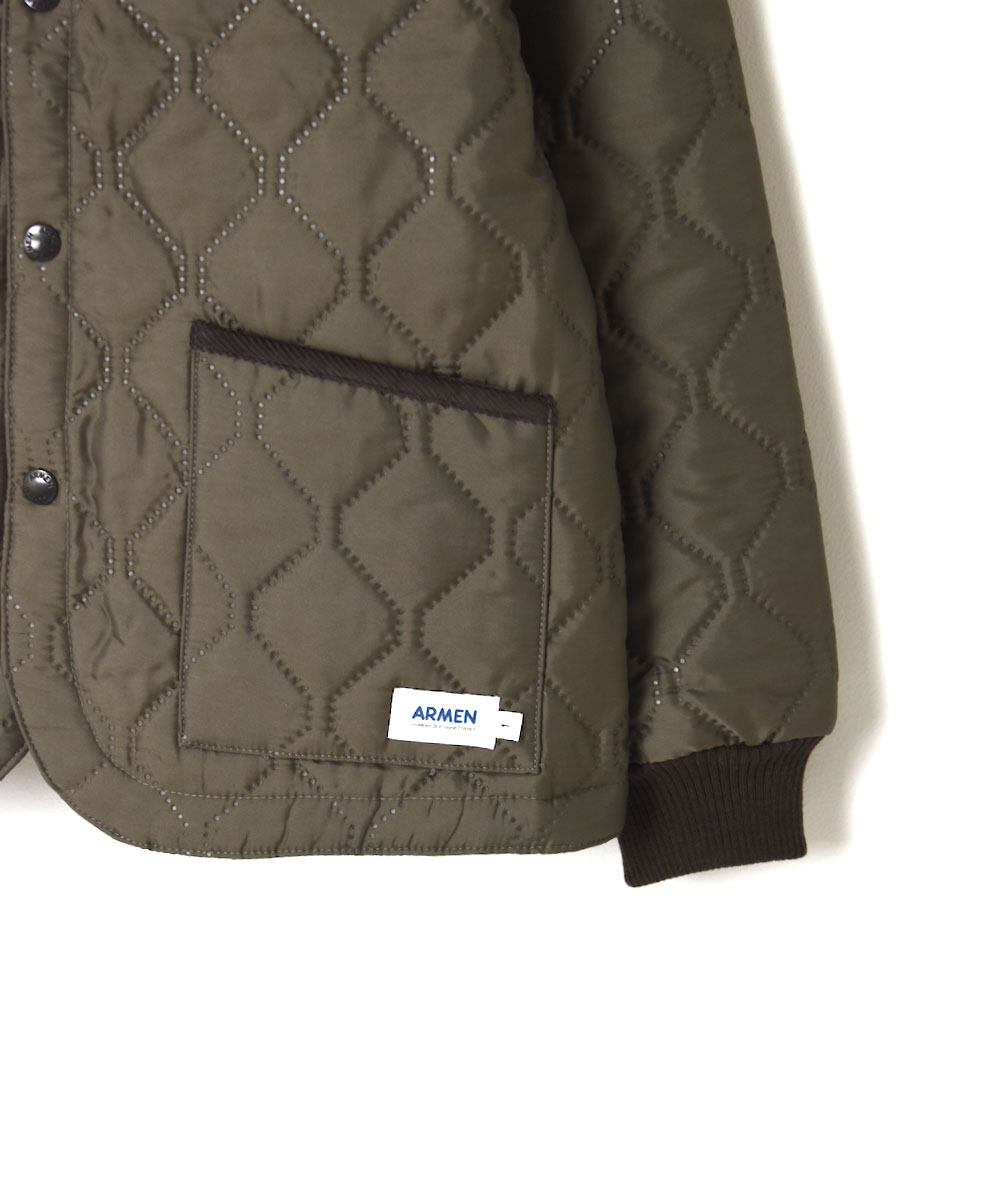 NAM2151PP (ジャケット) POLY×POLY HEAT QUILT NO COLLAR JACKET WITH RIBBED CUFF