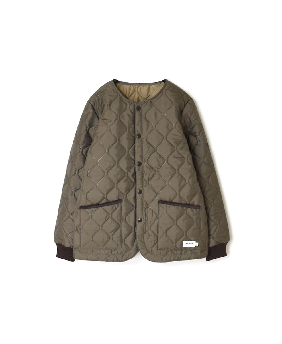 ●NAM2151PP (ジャケット) POLY×POLY HEAT QUILT NO COLLAR JACKET WITH RIBBED CUFF